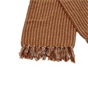 Manta algodón blanco beige 125x150cm