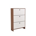 Zapatero Madison 3 cajones café-blanco