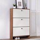 Zapatero Madison 3 cajones café-blanco