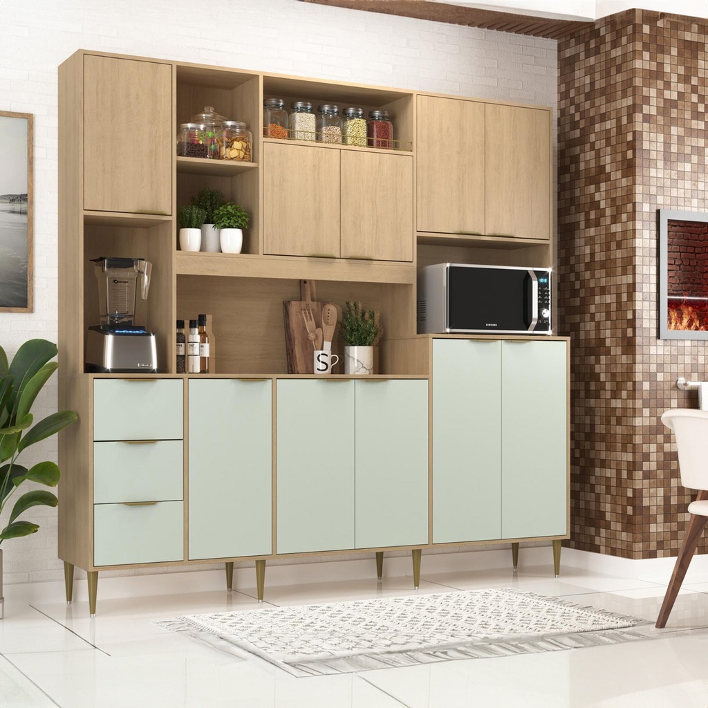 Cocina compacta Fernanda menta