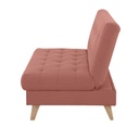 Futón con almacenaje Argis rosado