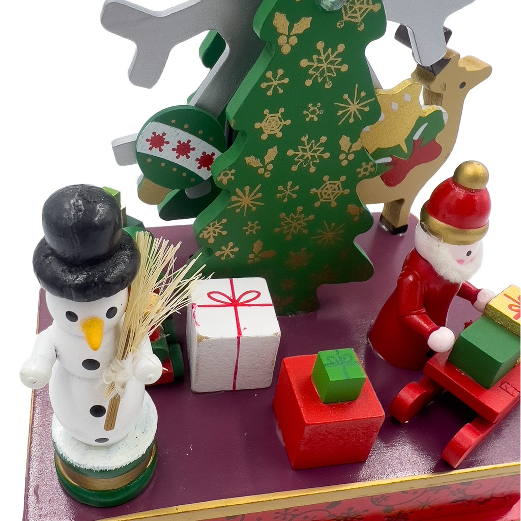 Caja musical rueda navidad