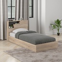 Cama 1 plaza Boegel café claro 90x190cm