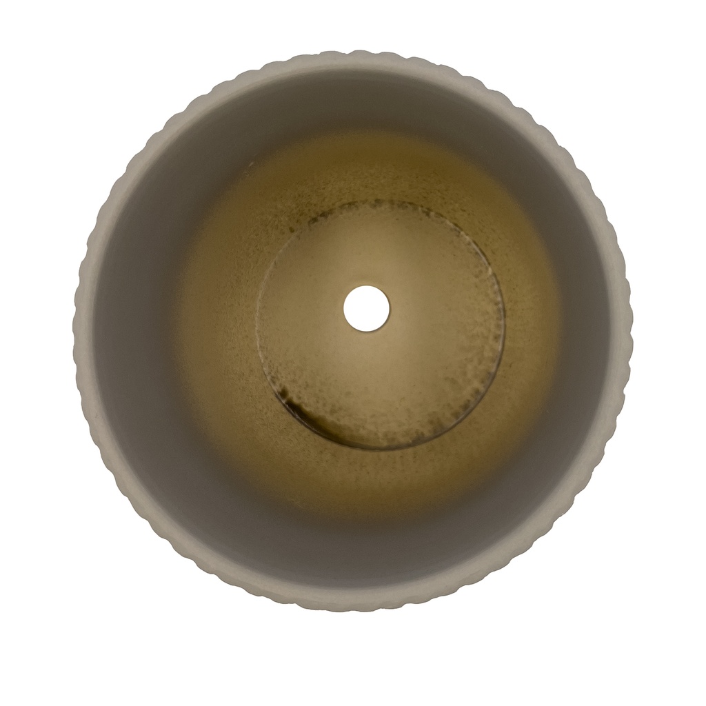 Macetero ranurado gris 14cm