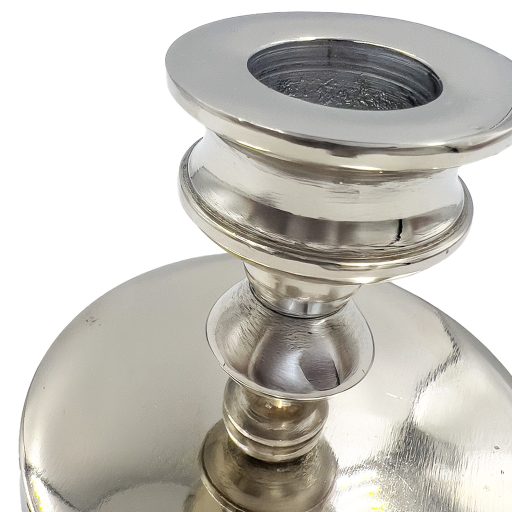 Candelabro plateado 6,5cm