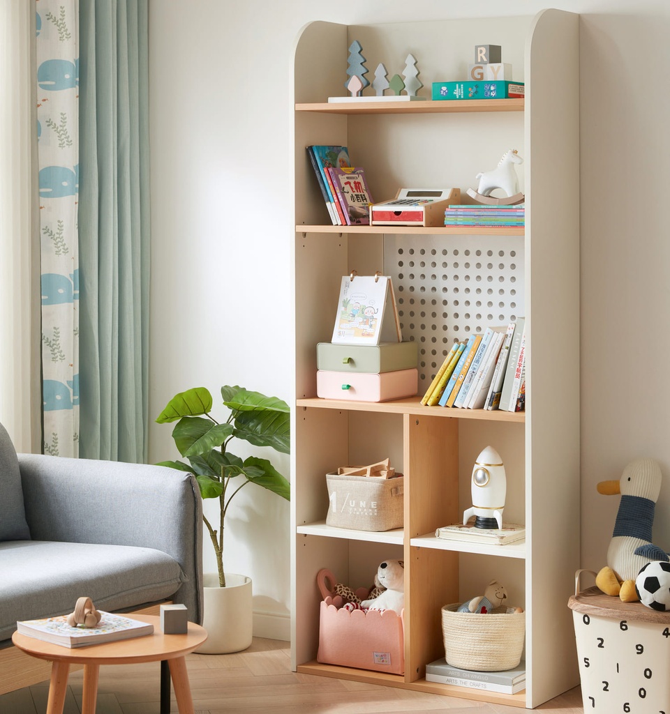 Librero Mosi blanco madera