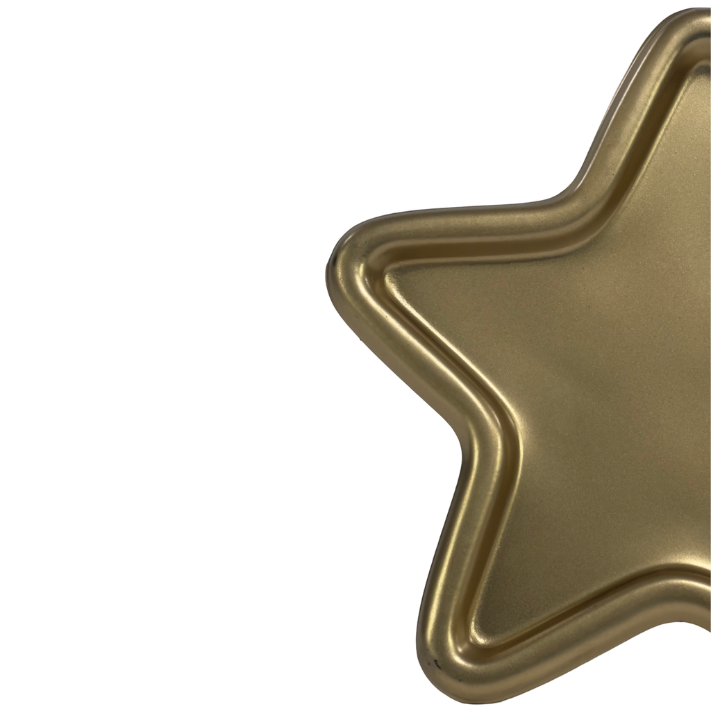 Bandeja estrella dorada 17x17x1cm