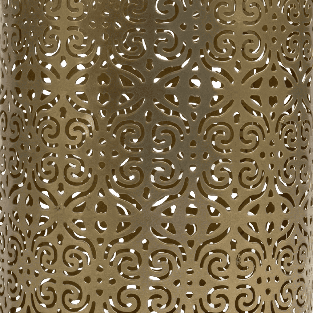 Porta vela dorado 12x12x18,5cm