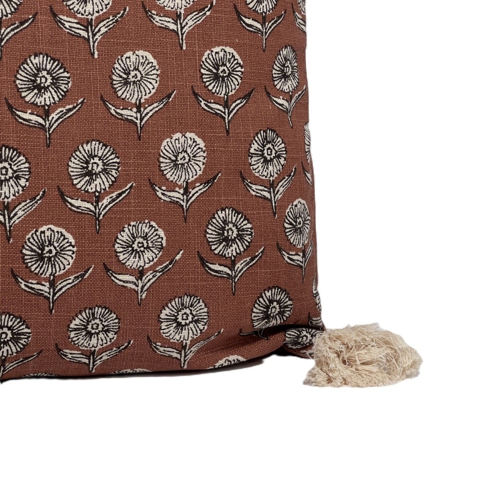 Cojín print naranjo 45x45cm