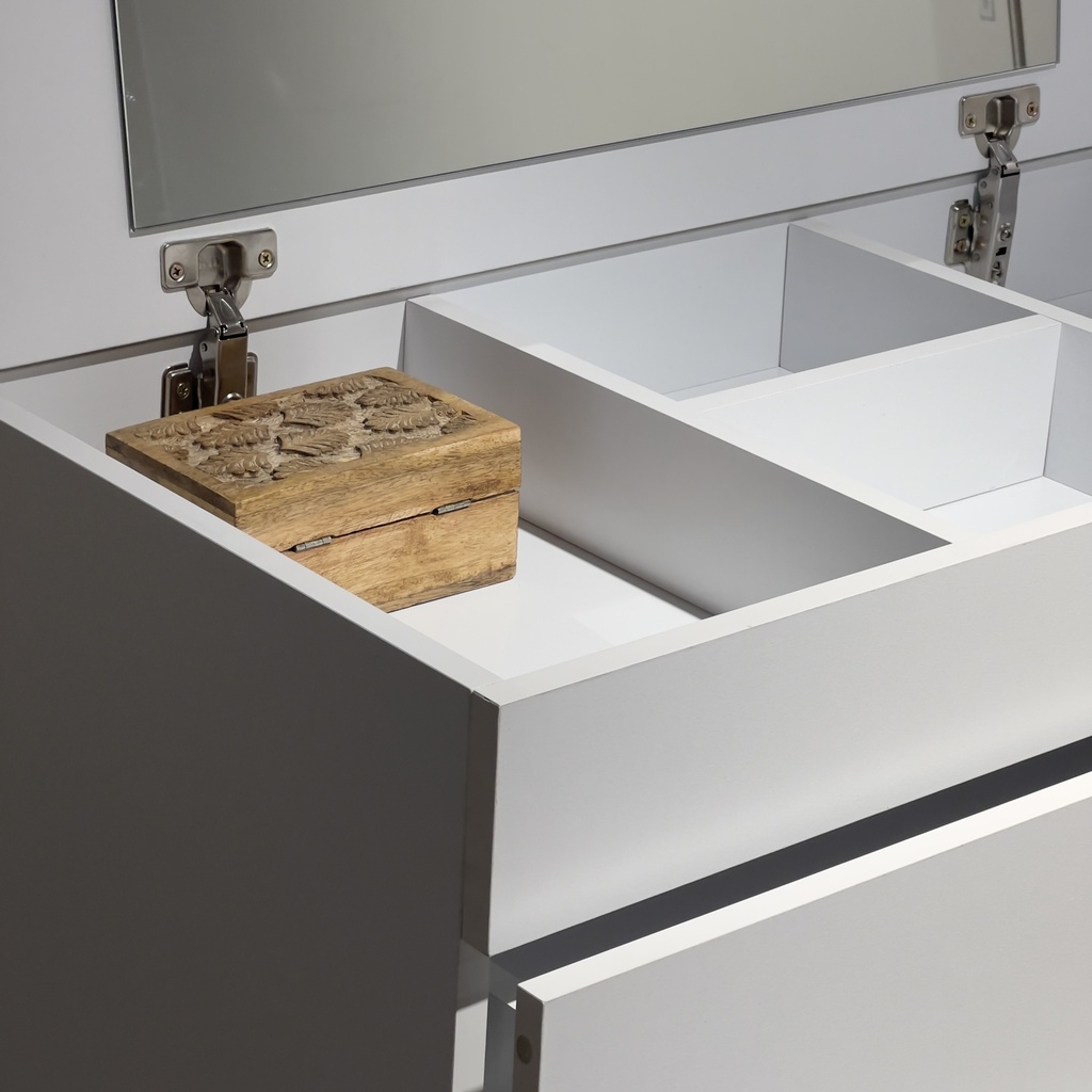 Cómoda Hantu 4 cajones con espejo