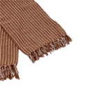 Manta algodón blanco beige 125x150cm