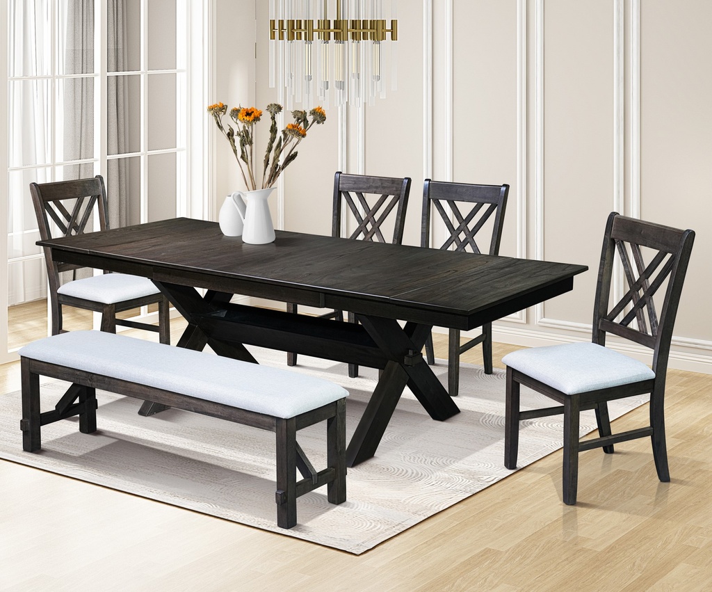 Juego Comedor 6 sillas Sohag beige