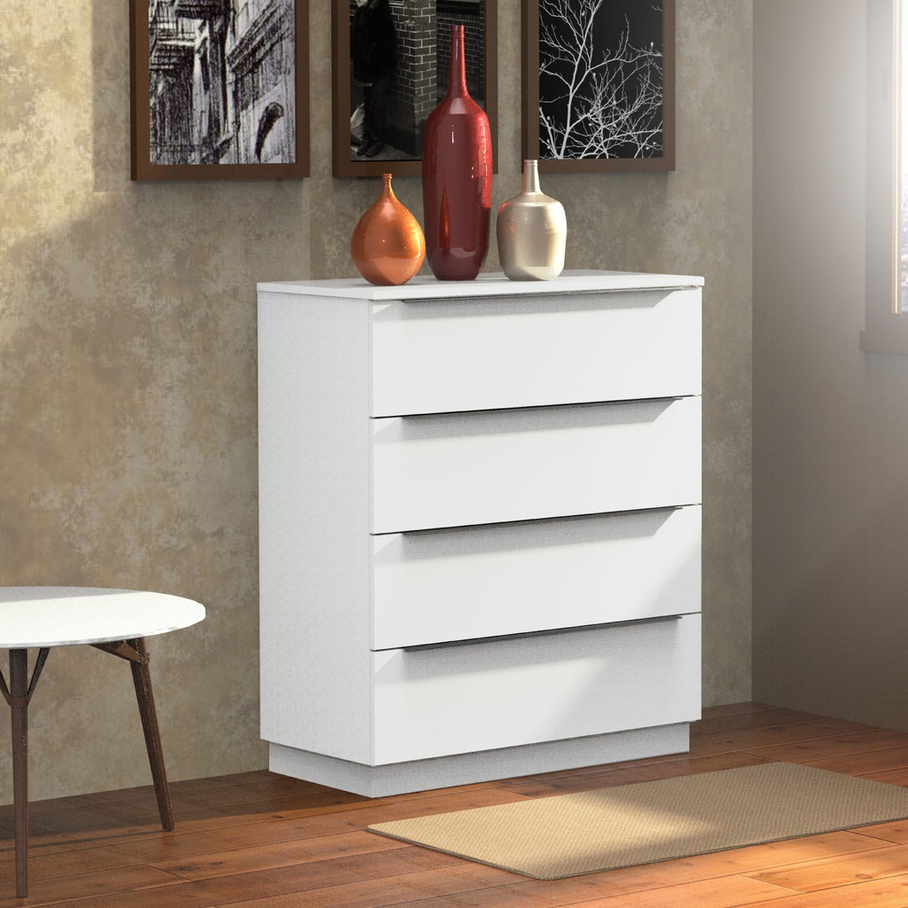 Cómoda Varese 4 cajones blanco