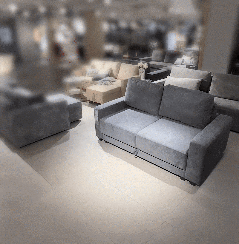 Sofá cama Bharu gris oscuro