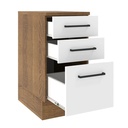 Base cocina Agata blanco 3 cajones 40cm
