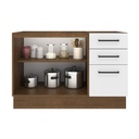 Base cocina Agata blanco 2 puertas 3 cajones 120cm