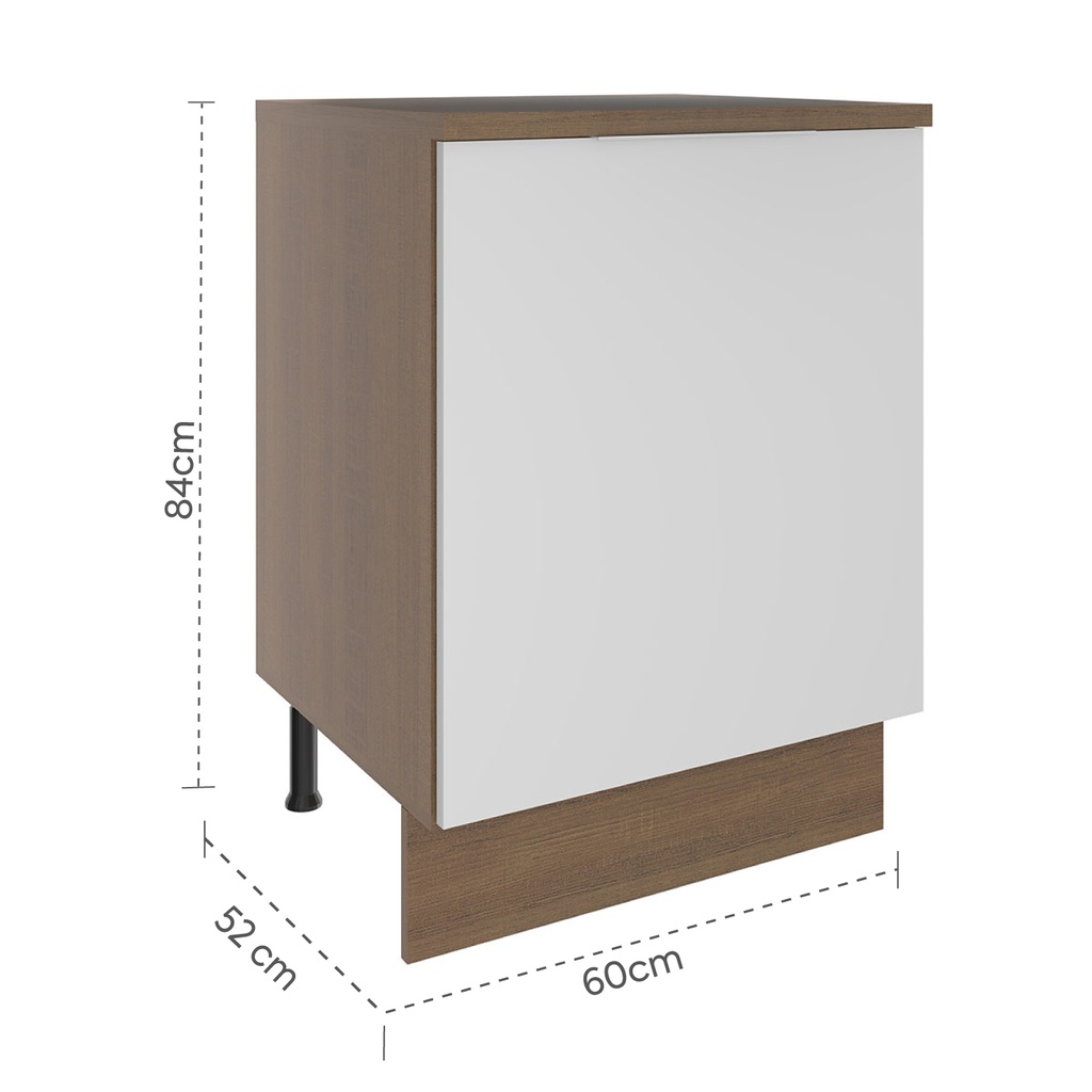 Base cocina Stella blanco 1 puerta 60cm