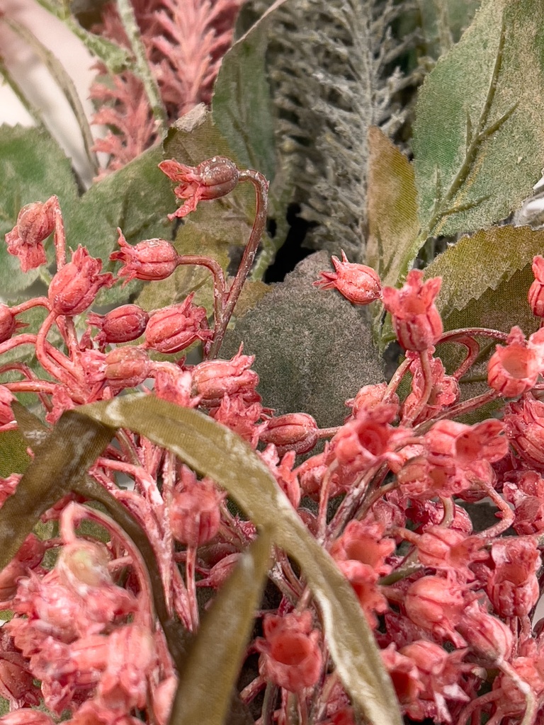 Ramo flores artificiales follaje