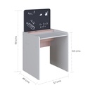 Escritorio infantil con Silla Le Petit blanco-rosa