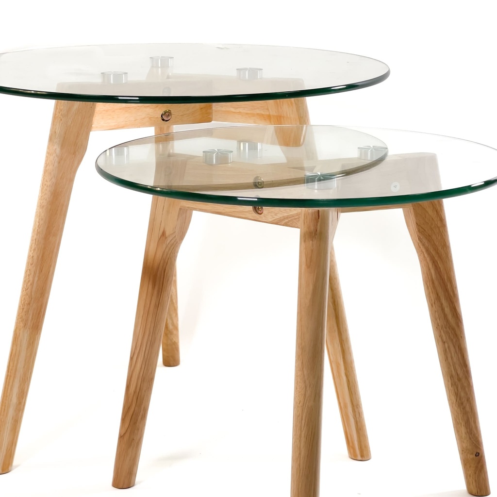 Mesas de centro bambú set de 2 