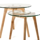 Mesas de centro bambú set de 2 