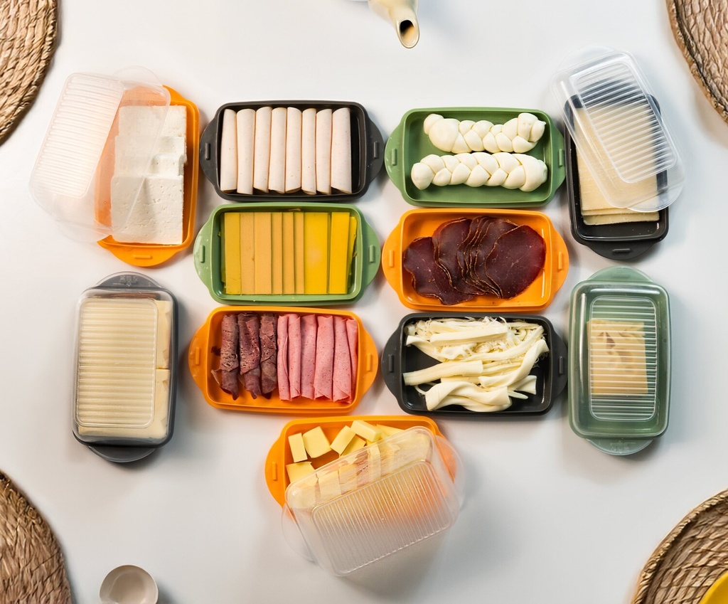 Contenedor plástico para fiambres 12x21,4x8,5cm