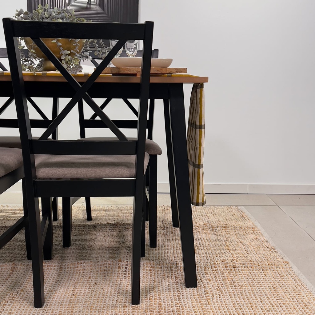 Juego Comedor 4 sillas Jackson café- negro