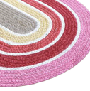 Alfombra kids franjas ovalada 150x100cm