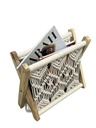 Porta revistas macrame 33x33x28cm
