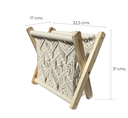 Porta revistas macrame 33x33x28cm