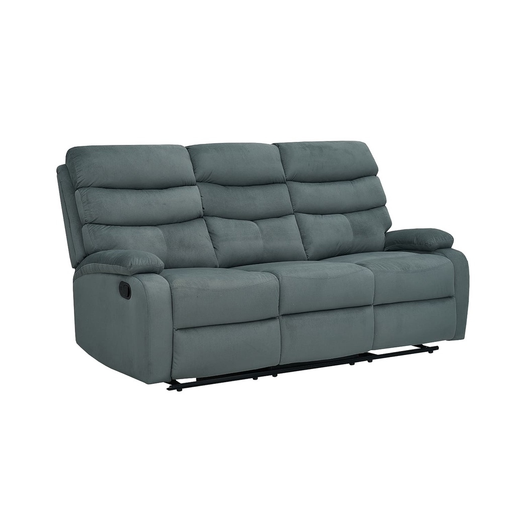 Sofá reclinable 3 cuerpos Logan gris oscuro