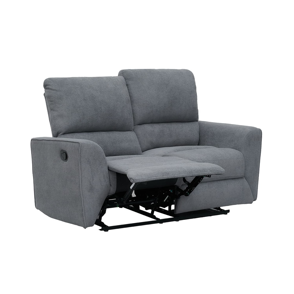 Sofá reclinable 2 cuerpos Alaska gris oscuro