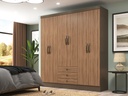 Closet 6 puertas Madrid Damasco/Nogal