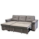 Sofá seccional Beatrice gris medio 