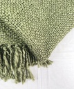 Manta verde con flecos 130x170cm
