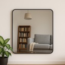 Espejo rectangular 99x80cm negro