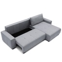 Sofa cama reversible seccional Essen gris claro