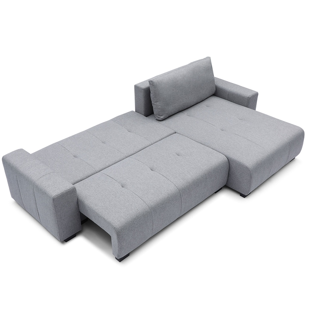 Sofa cama reversible seccional Essen gris claro