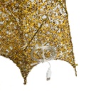 Figura navideña 120cm 60 luces LED árbol cuadrado champán