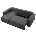 Sofá cama seccional Vito gris oscuro edición touch