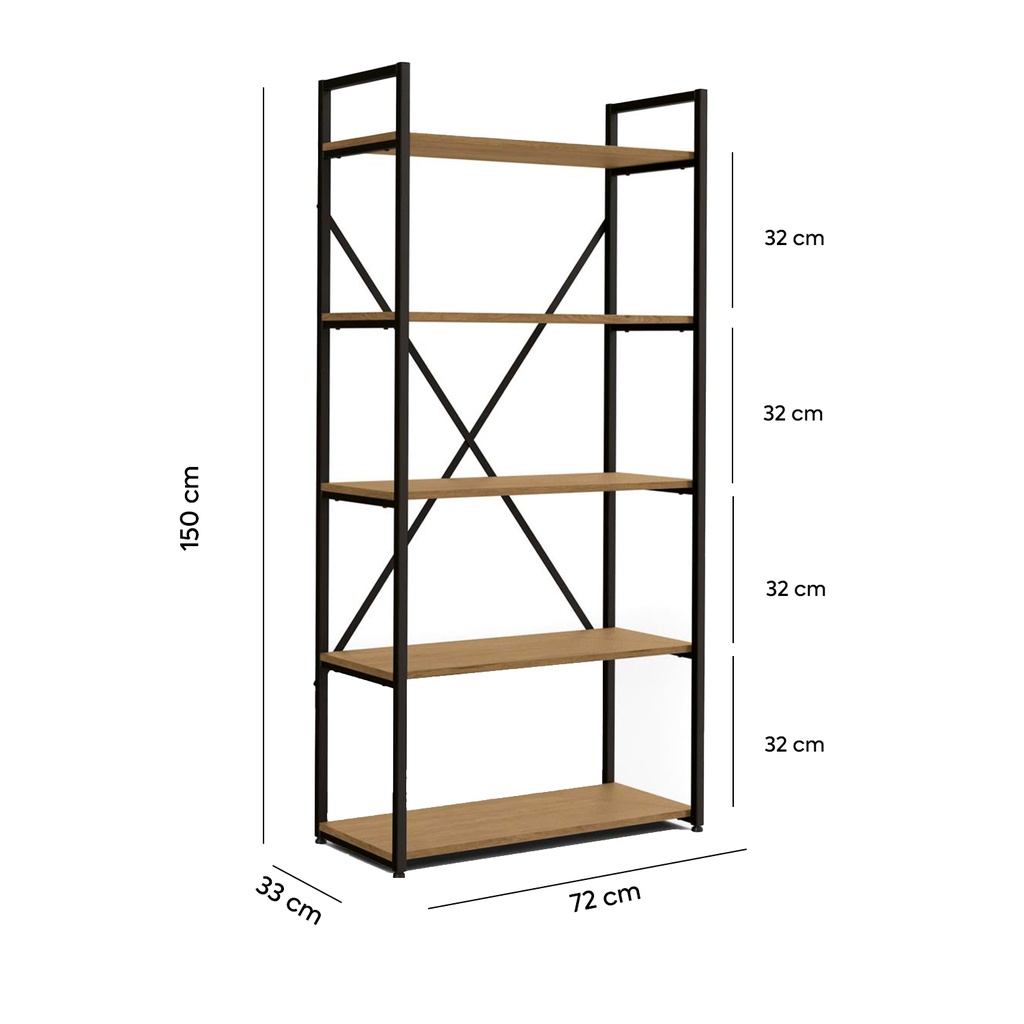 Estante Industrial Alto 5 Repisas