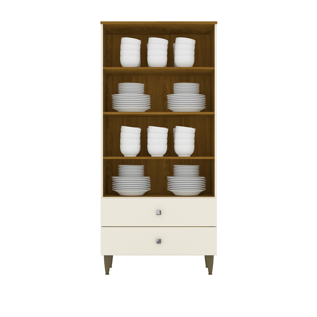 Vitrina 2 Puertas 2 Cajones Vidrio