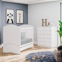 Cuna 3 en 1 Bala De Menta Blanco