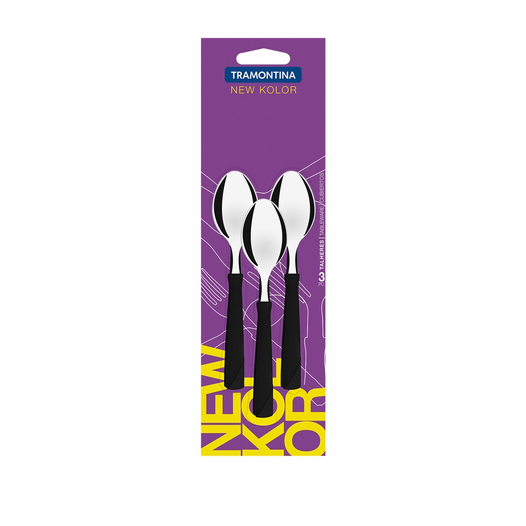 Juego 3 cucharas de té negro