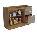 Base cocina Botanic 2 puertas gris 120cm