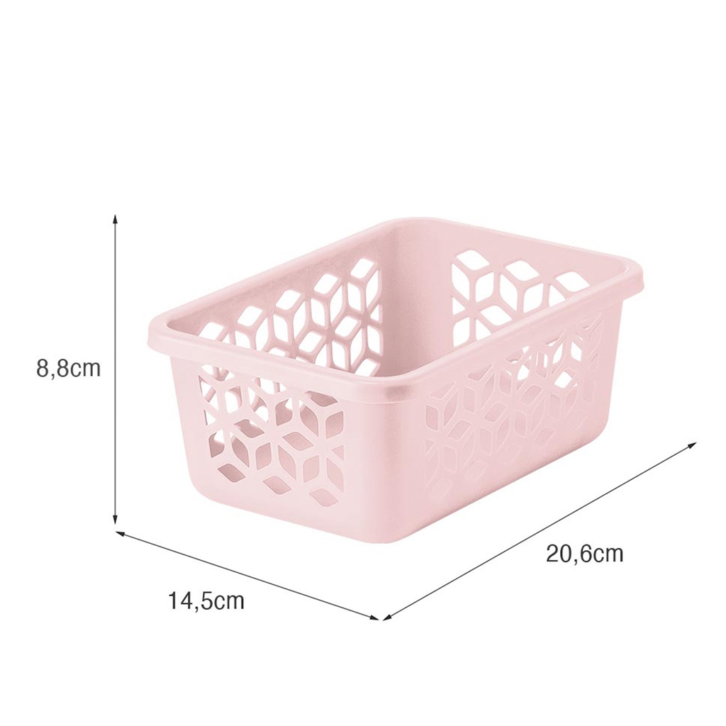 Canasto organizador rosa 1.5L