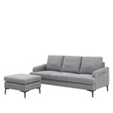Sofá seccional Mauricio gris claro