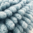 Piso de baño shaggy celeste 45x70