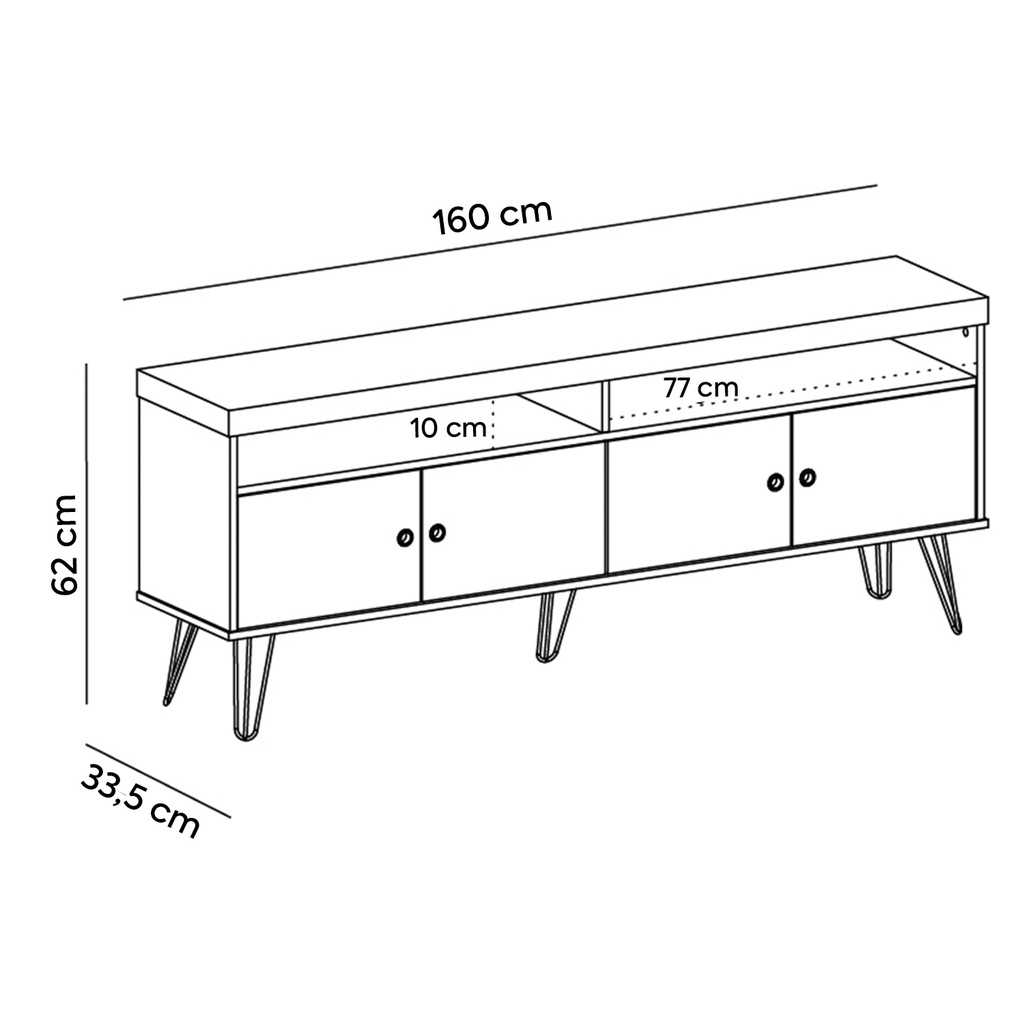 Rack TV Liberty negro 