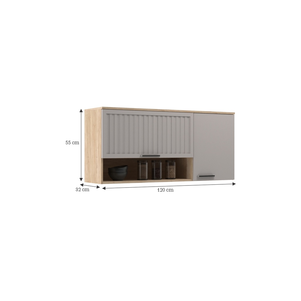 Aéreo cocina Amalia 3 puertas 120cm